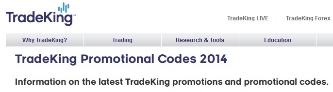 tradeking promotional codes 2014